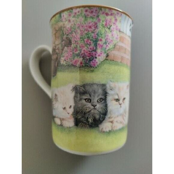 Kittens Cats Coffee Mug Cup Royal Bone China Ceramic Thailand Vintage 8oz. - Picture 7 of 14